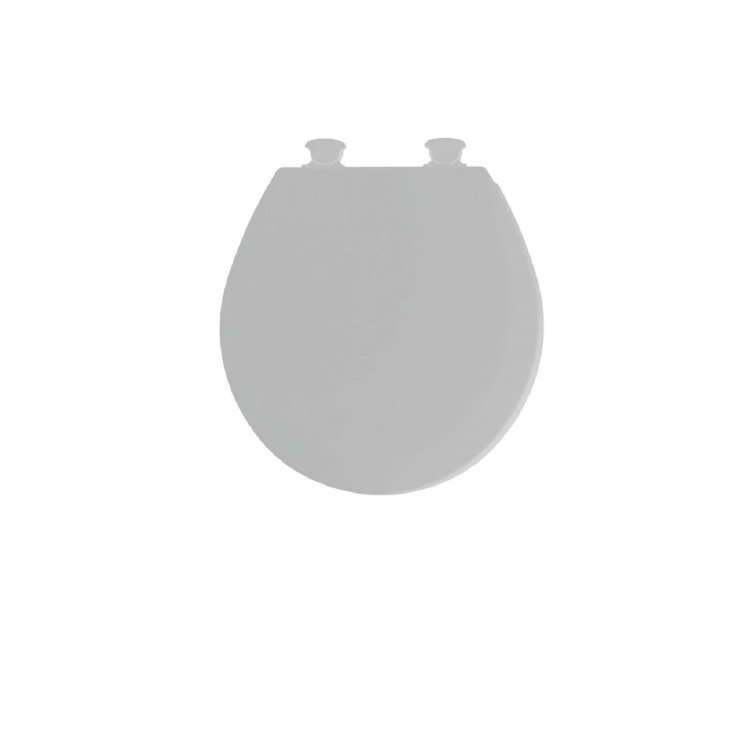 Mayfair Silver Gloss Round Enameled Wood Toilet Seat