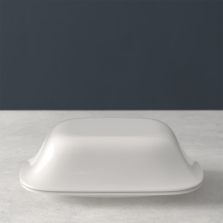 Elegant For Me White Premium Porcelain Covered Butter Dish
