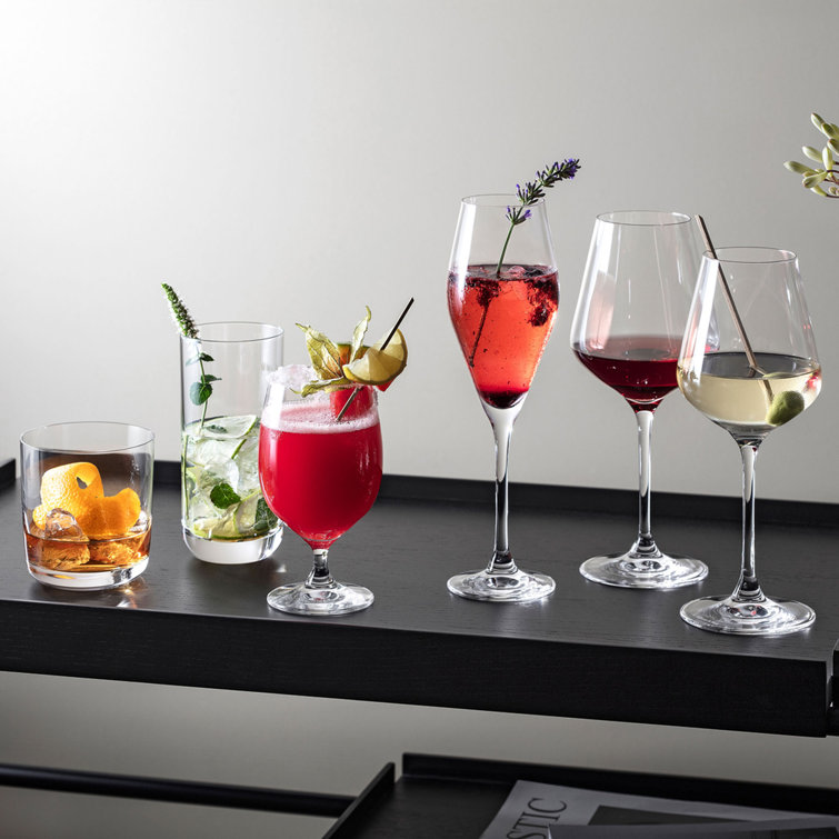 La Divina Clear Crystal White Wine Glass Set of Four