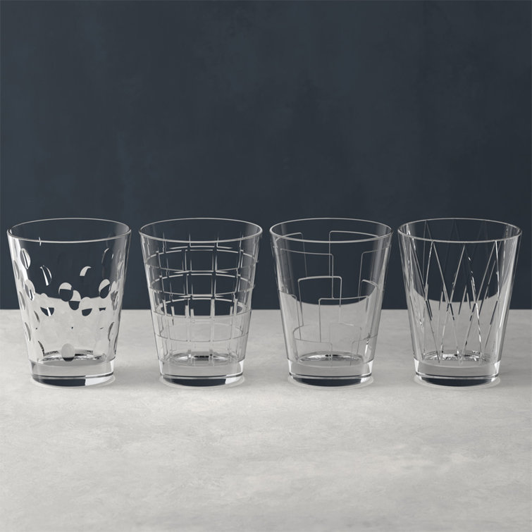 Villeroy & Boch 10 oz Clear Crystal Tumblers Set of 4