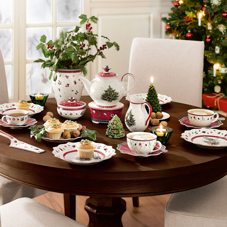 Villeroy & Boch Toy's Delight Red and White Porcelain Sugar Bowl