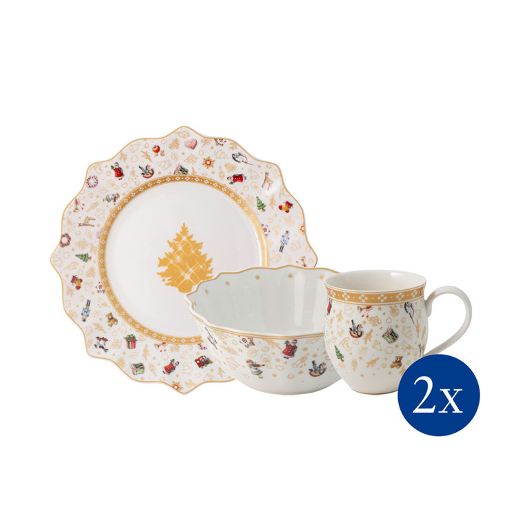 Toy's Delight Porcelain Breakfast Set for 2 - Anniversary Edition
