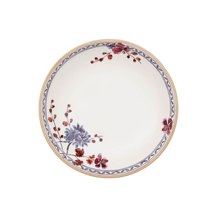 Multicolor Floral Ceramic Round Serving Bowl