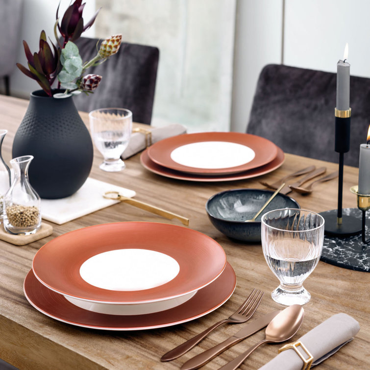 Elegant Copper Glow 23cm Ceramic Deep Bowl for Versatile Dining