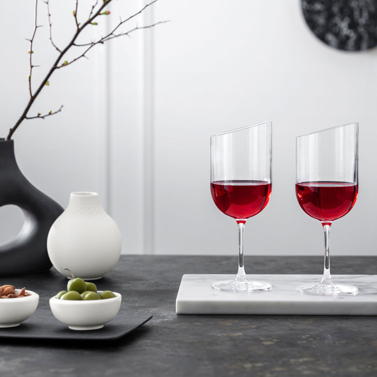 Villeroy & Boch NewMoon Asymmetrical Crystal Red Wine Glass Set