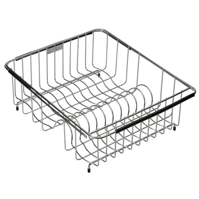 Stainless Steel Rinsing Basket with Utensil Cup