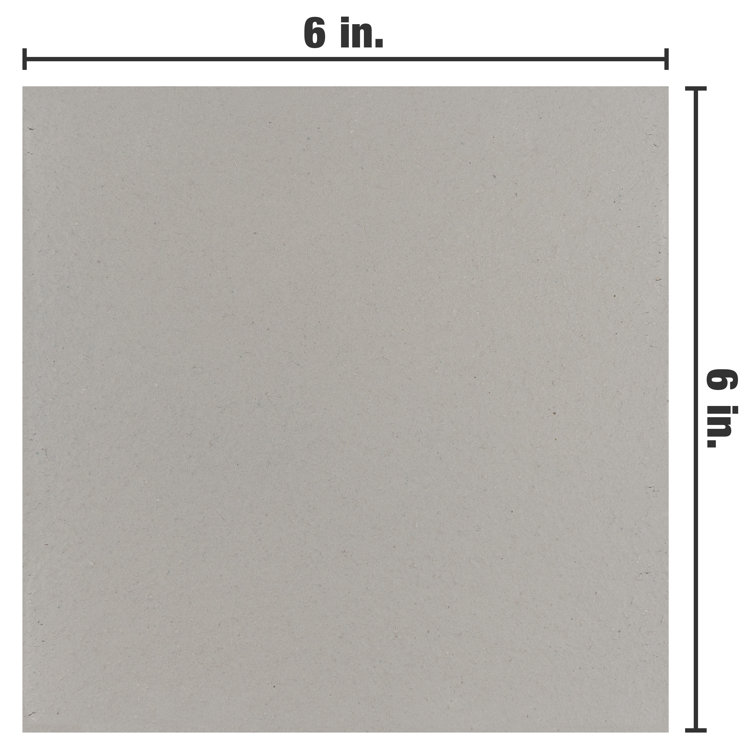 Quarry 6" x 6" Matte Gray Ceramic Floor and Wall Tile