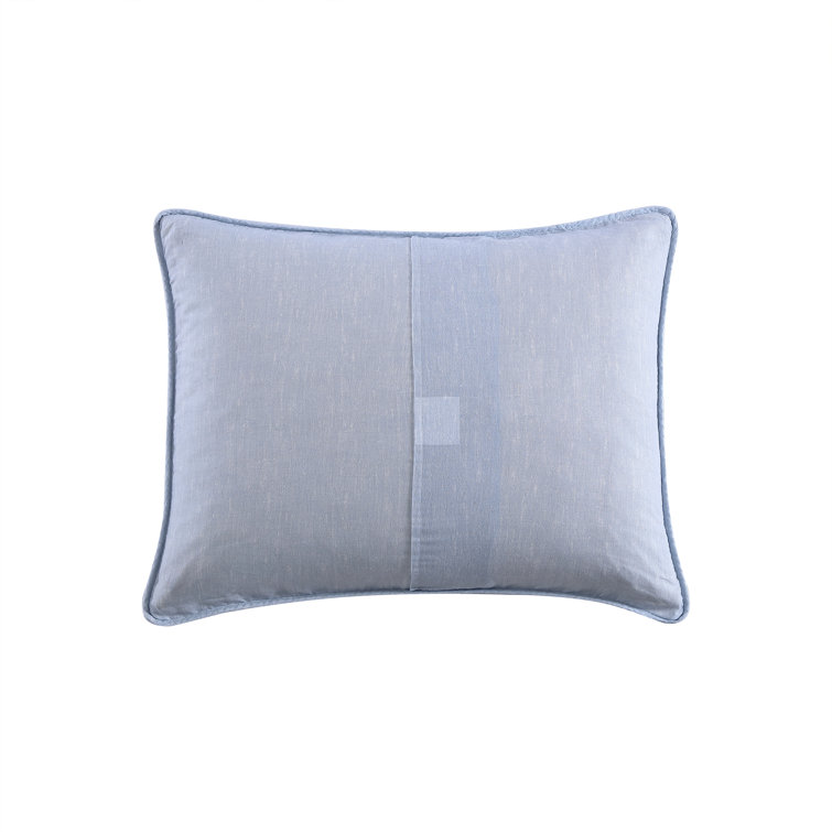 Seashell Whisper King-Size Blue Cotton Reversible Quilt Set