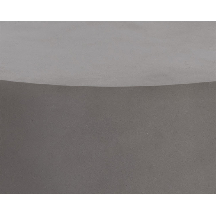 Gray Round Concrete Indoor/Outdoor Coffee Table