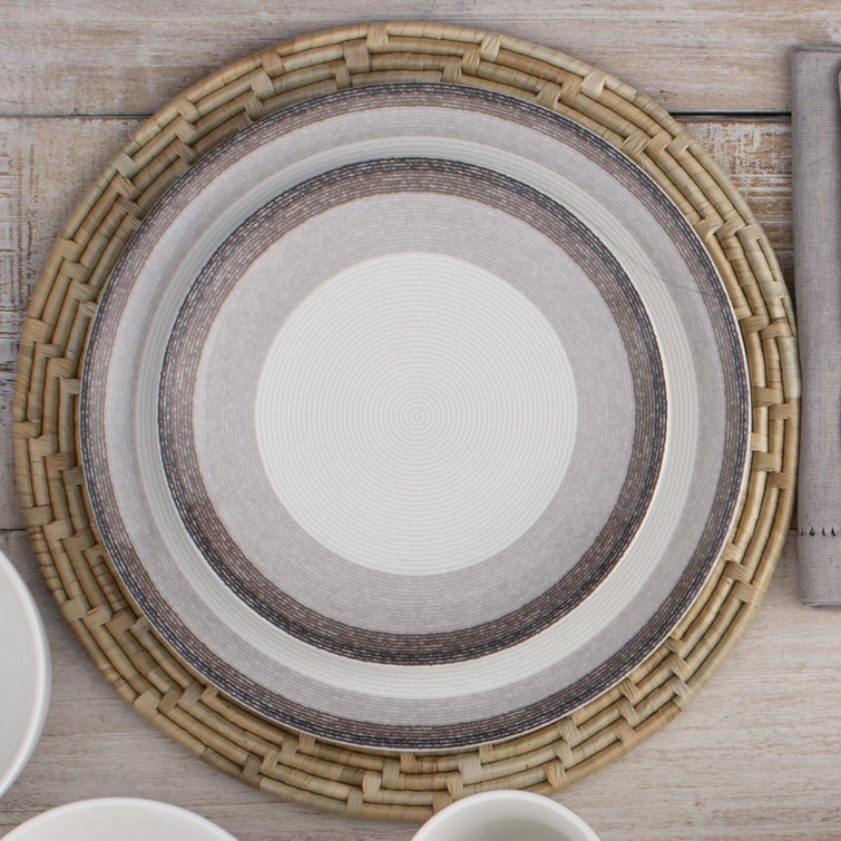Canyon White Porcelain 4-Piece Textured Breakfast Set