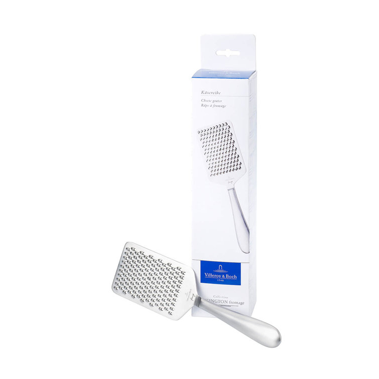 Silver Stainless Steel Flat Cheese Grater with Container
