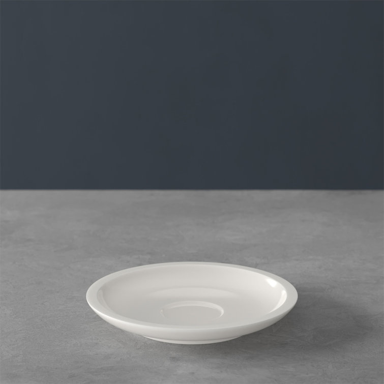 White Porcelain 4.75" Minimalist Espresso Cup Saucer