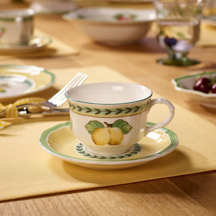 French Garden Fleurence Porcelain Floral Tea Saucer