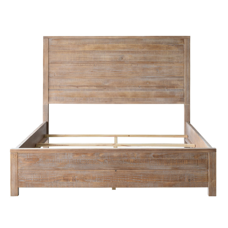 Montauk Rustic Off-White Solid Pine Wood King Bed