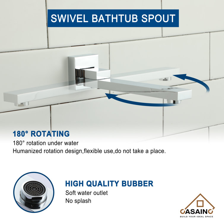 Chrome Multi-Head Square Wall Mounted Shower System