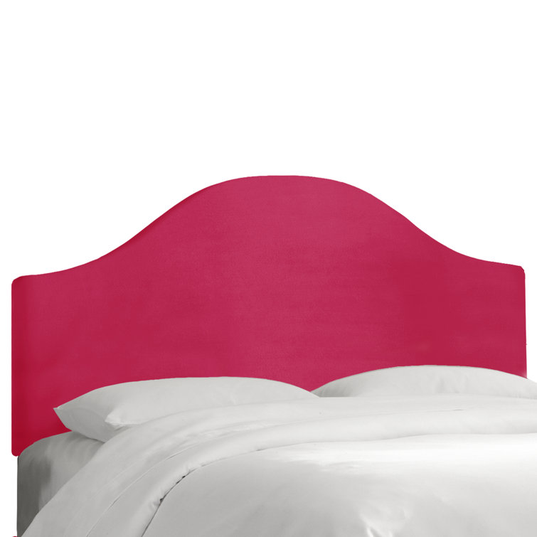 Classic Berry Velvet Upholstered Queen Headboard