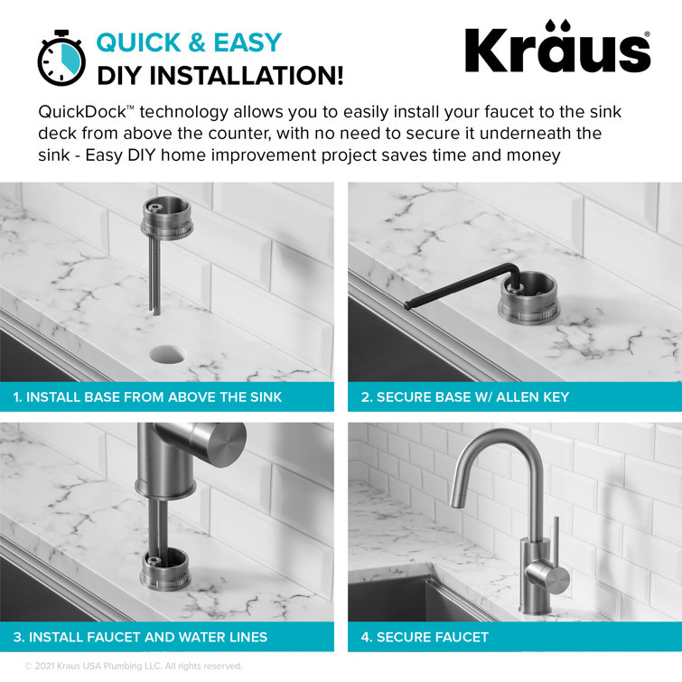 Chrome Single Handle Deck Mounted Bar Faucet