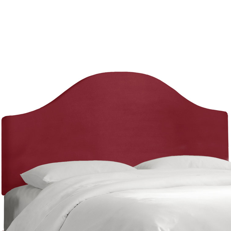 Classic Berry Velvet Upholstered Queen Headboard