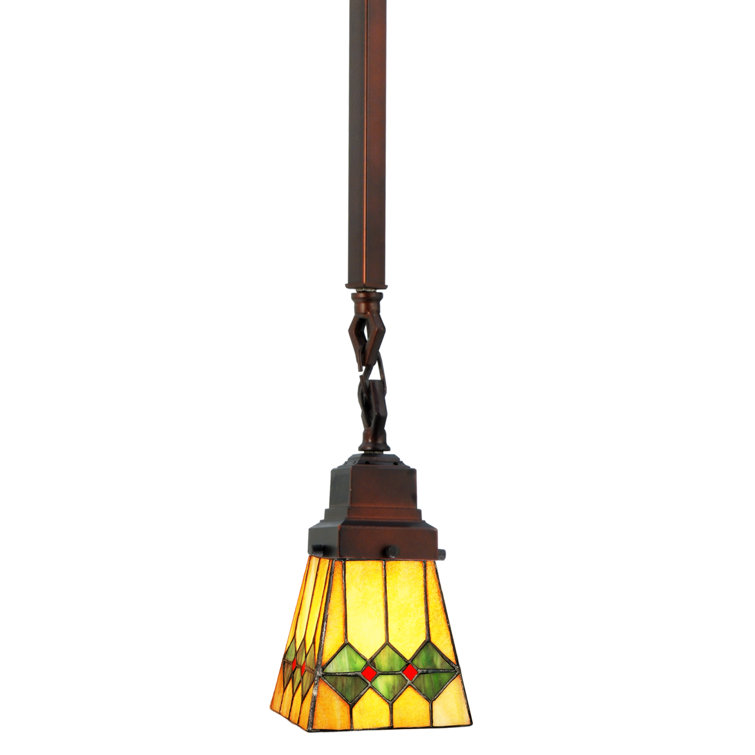 Martini Mission Mini Pendant with Stained Glass Shade