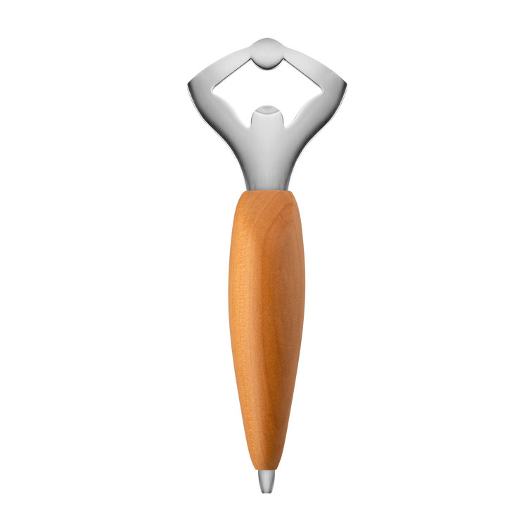 Ercolino Stainless Steel and Birch Wood Bottle Opener