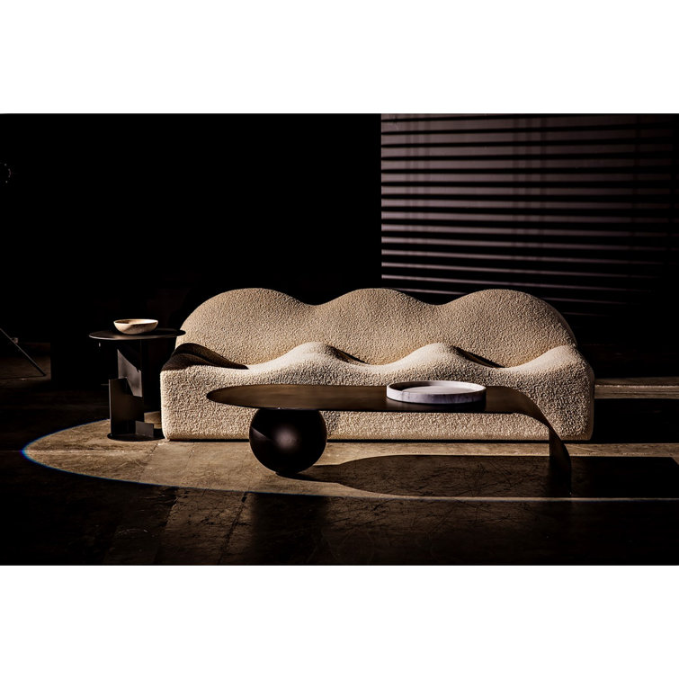Rosario 72" Black Metal Coffee Table