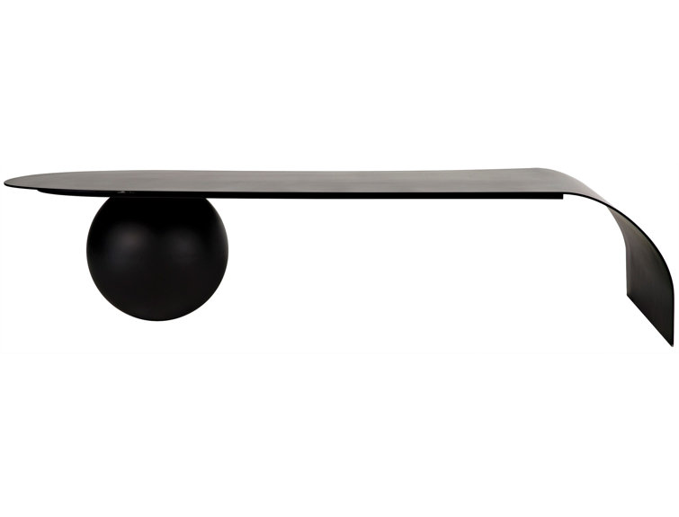 Rosario 72" Black Metal Coffee Table