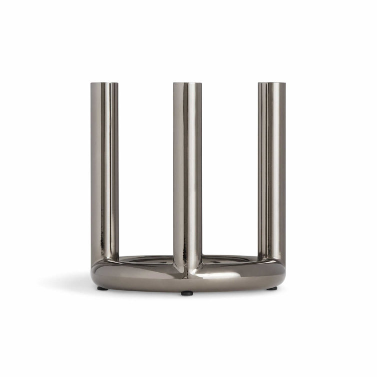 Rad Small Black Nickel Metal Candelabra