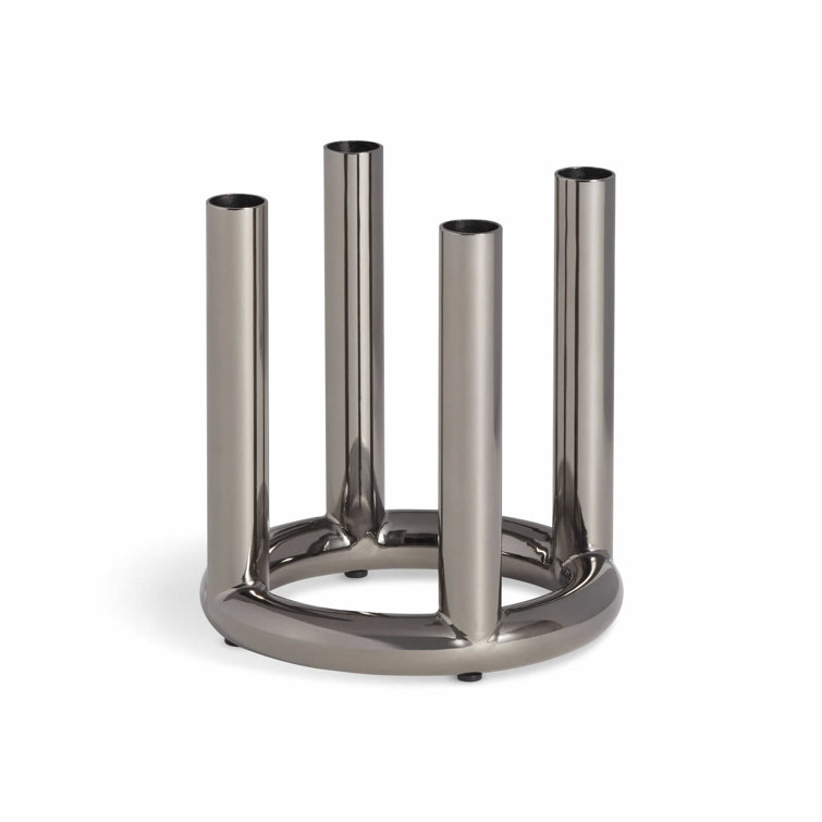 Rad Small Black Nickel Metal Candelabra