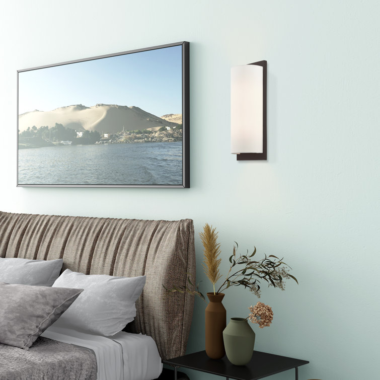 Bronze Steel Dimmable Rectangle Wall Sconce