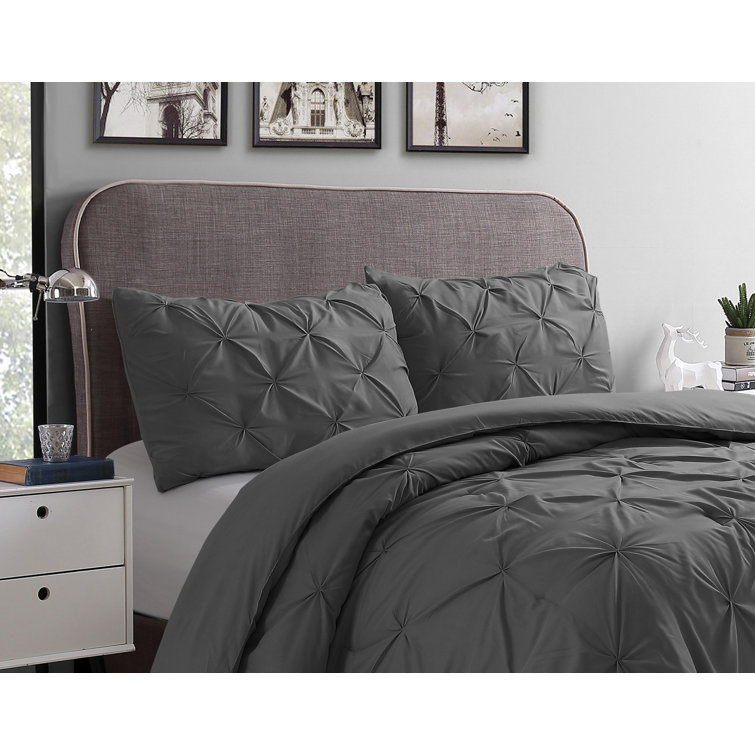 Coral Twin Pintuck Down Alternative Microfiber Comforter Set