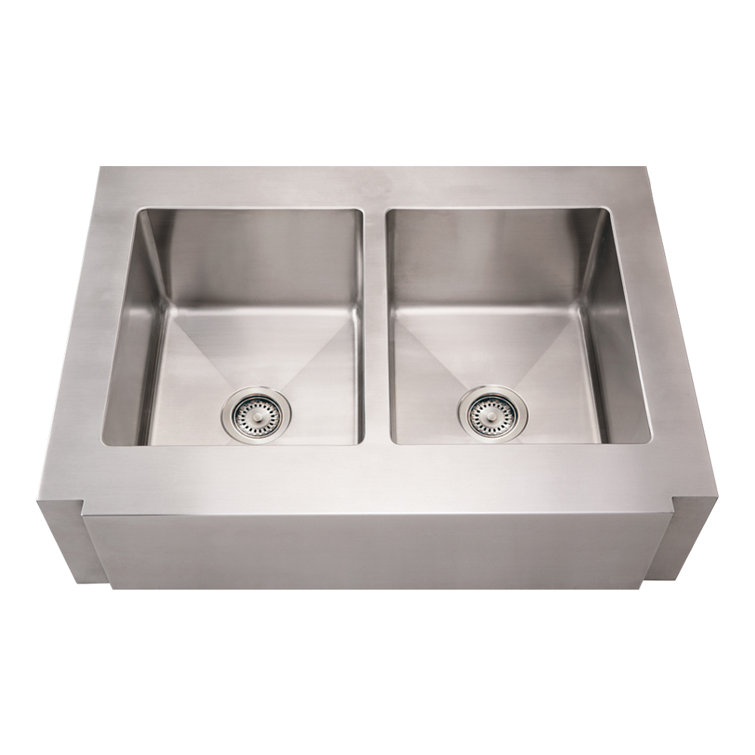 Noah's 39'' Stainless Steel Double Bowl Kitchen Sink