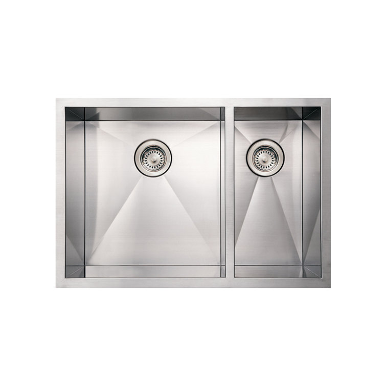 Noah's 32'' Stainless Steel Double Bowl Undermount Sink
