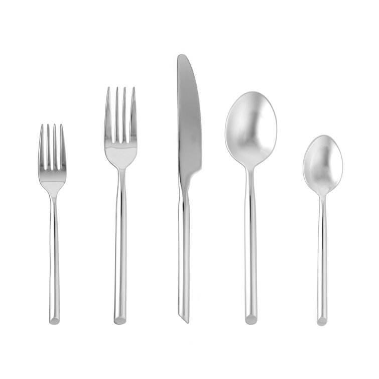 Capri Heavy-Gauge Stainless Steel 5 Piece Flatware Set