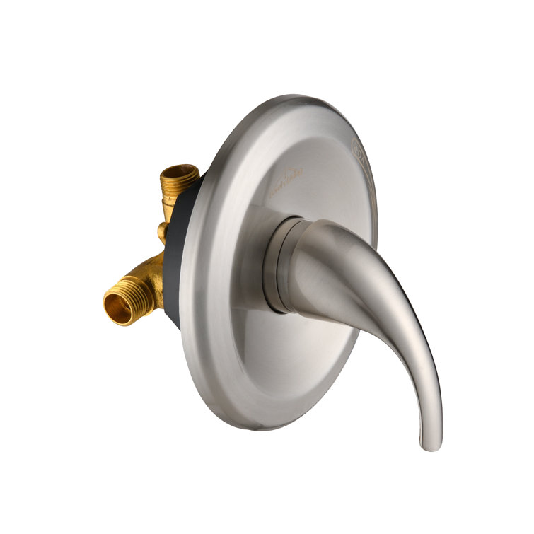 Brushed Nickel Wall-Mounted Pressure Balance Shower Valve
