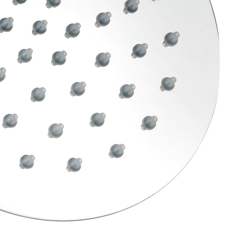 Chrome Rain Wall Mounted Shower Head with Brass Waterway
