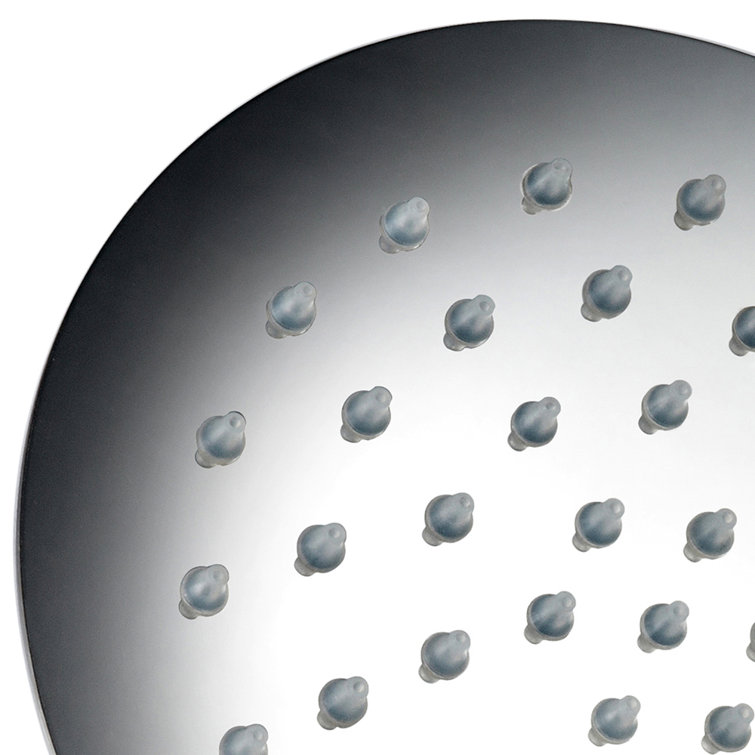 Chrome Rain Wall Mounted Shower Head with Brass Waterway
