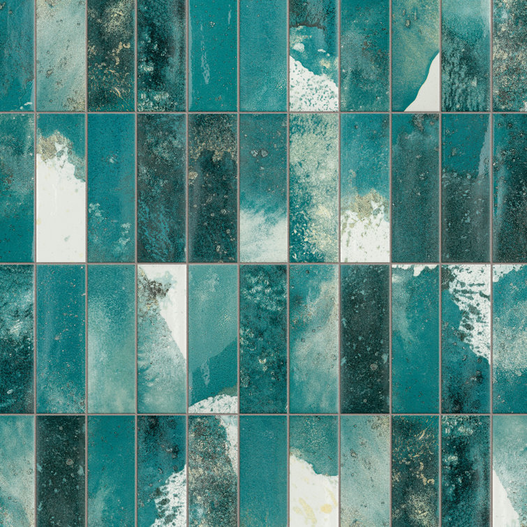 Kings Luxe Tradition Green Porcelain Subway Wall Tile