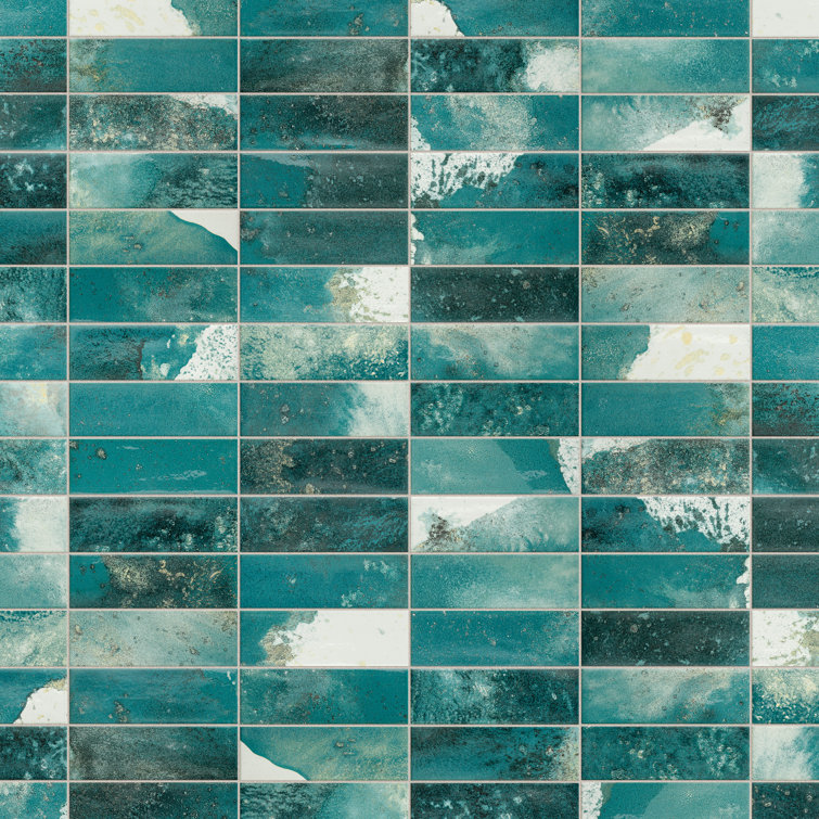 Kings Luxe Tradition Green Porcelain Subway Wall Tile