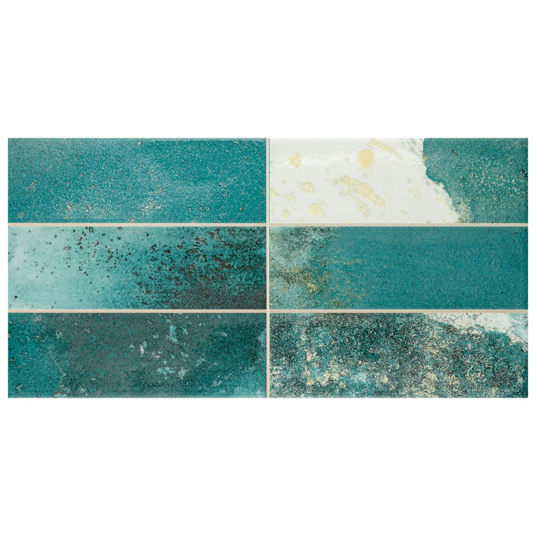 Kings Luxe Tradition Green Porcelain Subway Wall Tile