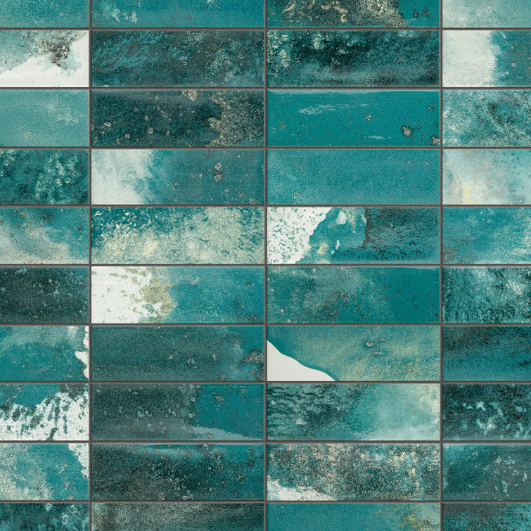 Kings Luxe Tradition Green Porcelain Subway Wall Tile