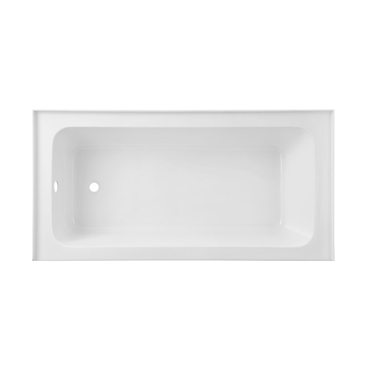 Virage 60" Glossy White Acrylic Alcove Bathtub with Apron