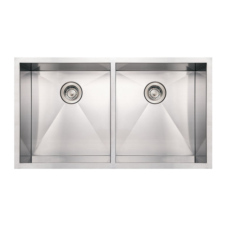 Noah's 39'' Double Bowl Stainless Steel Undermount Kitchen Sink