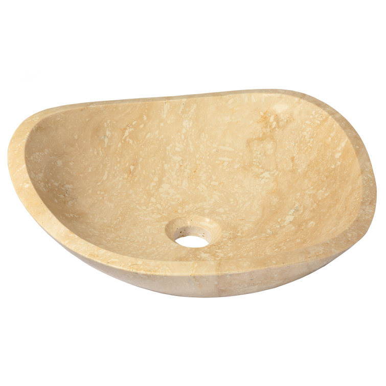Eden Beige Stone Curved Rim Bathroom Sink