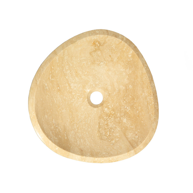 Eden Beige Stone Curved Rim Bathroom Sink
