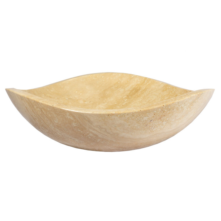 Eden Beige Stone Curved Rim Bathroom Sink