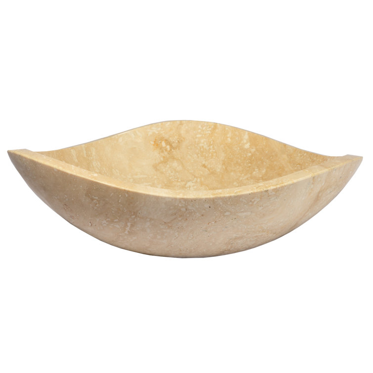 Eden Beige Stone Curved Rim Bathroom Sink