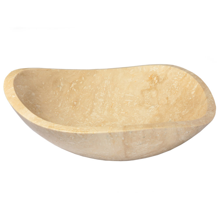 Eden Beige Stone Curved Rim Bathroom Sink