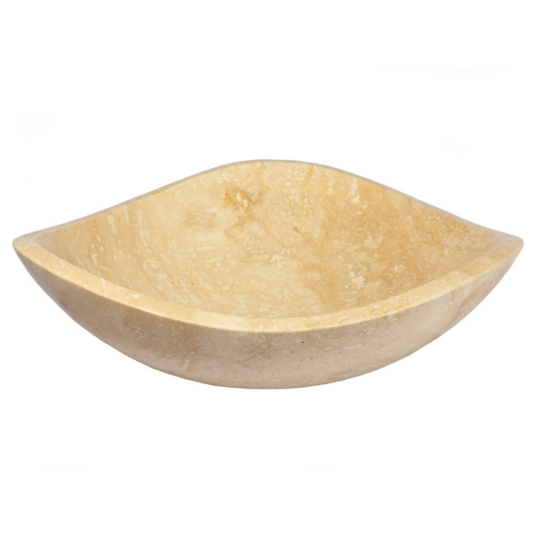 Eden Beige Stone Curved Rim Bathroom Sink