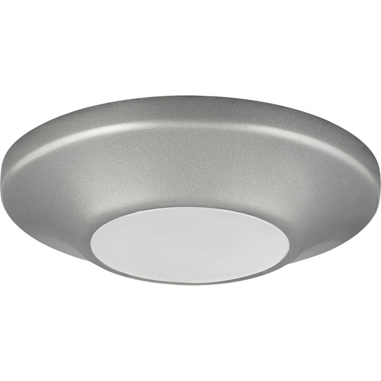 Metallic Gray Aluminum LED Flush Mount Light