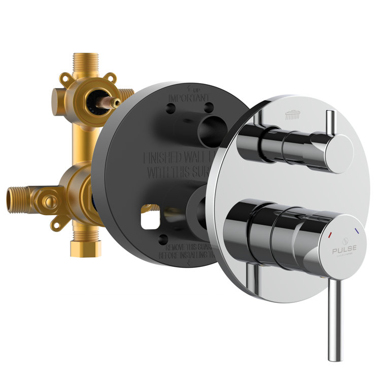 Chrome Two-Way Pressure Balance Shower Valve with Trim Kit